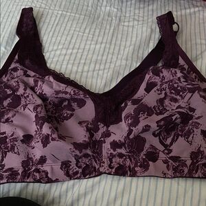 Catherines Purple Floral Lace Bra. Used good shape